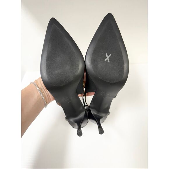 Zac Zac Posen Women's Veronique Textured Fabric Leather Bow Pumps Pointed Toe 8 - Picture 6 of 7